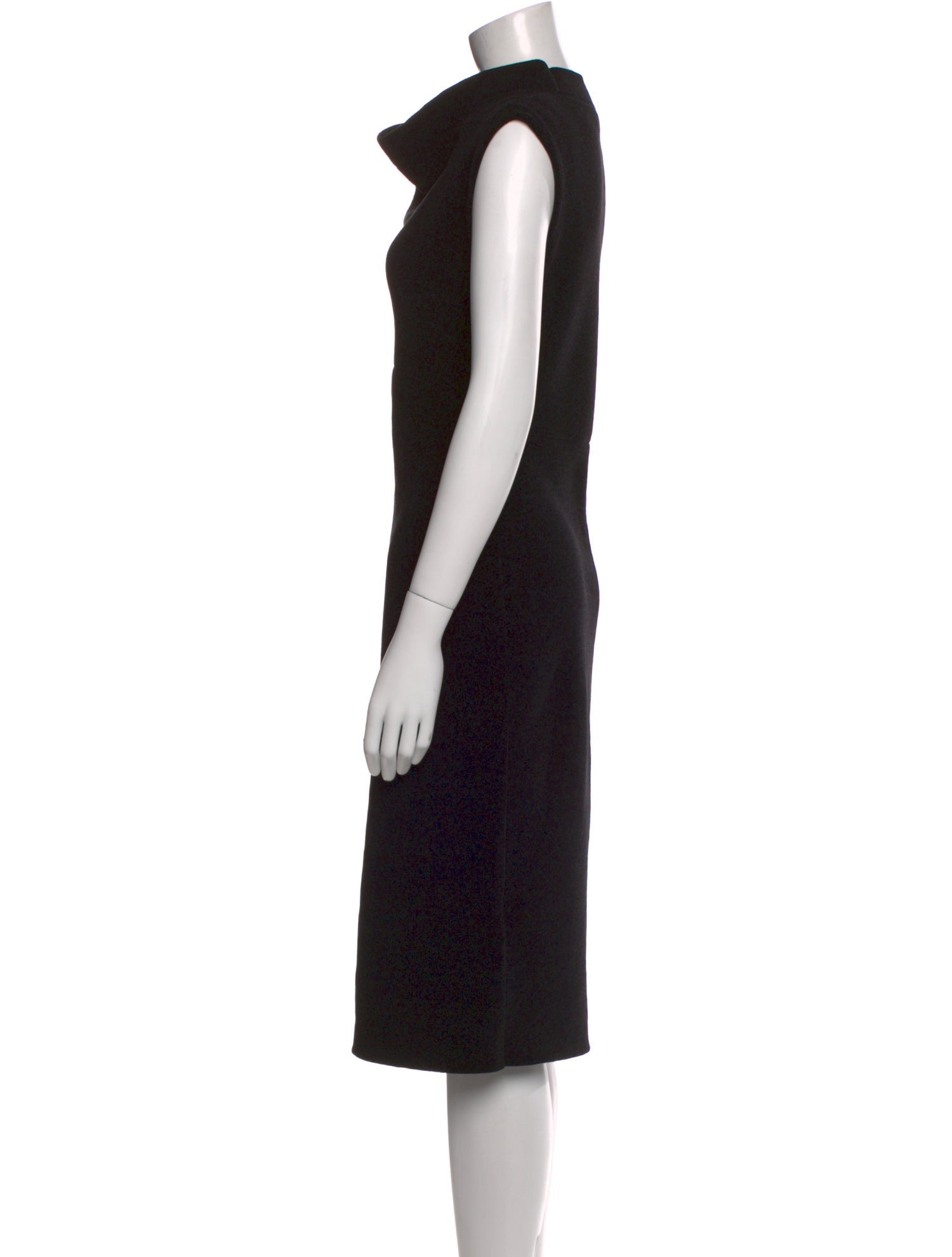 Emporio Armani Cowl Neck Midi Length Dress