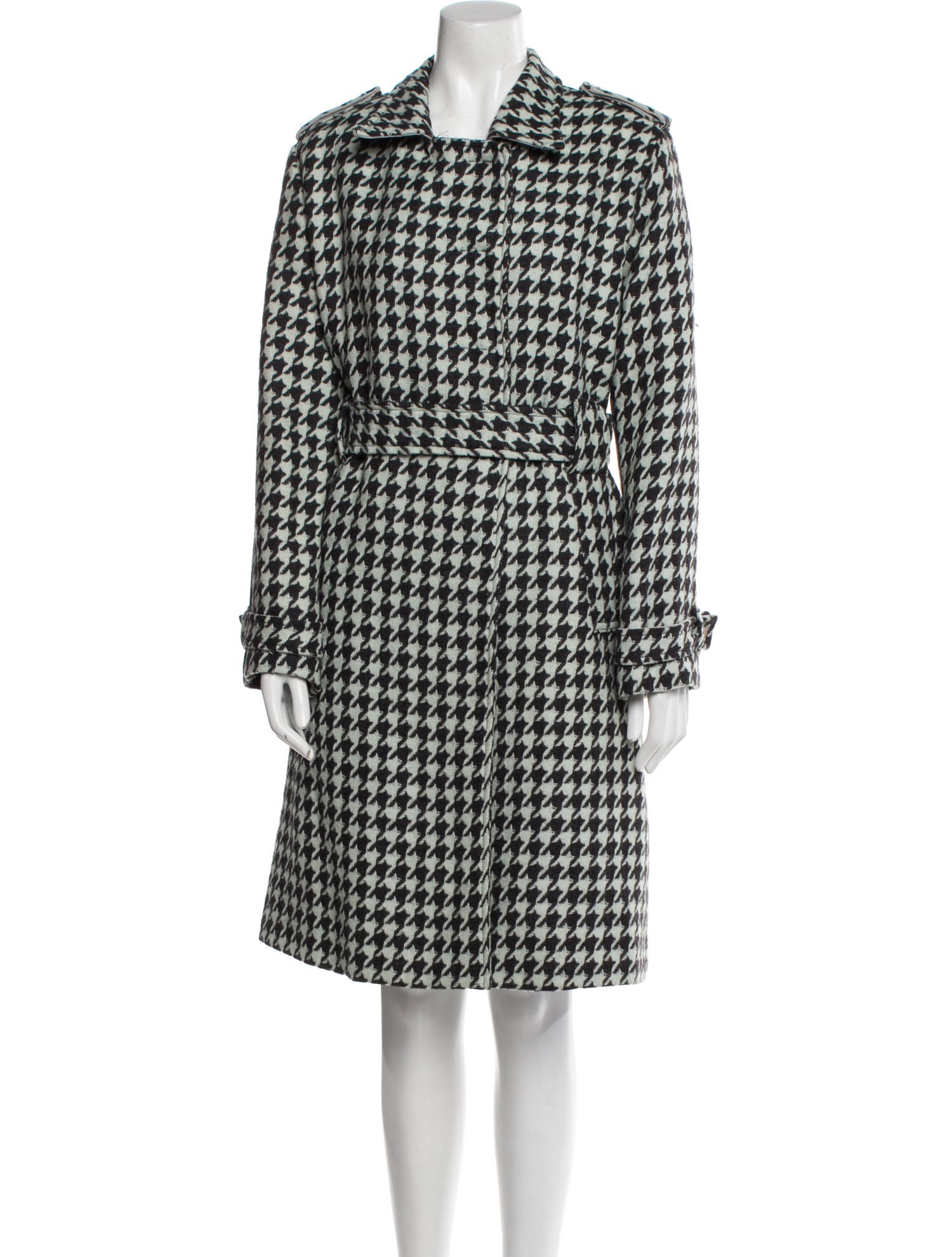 Emporio Armani Wool Houndstooth Print Skirt Set