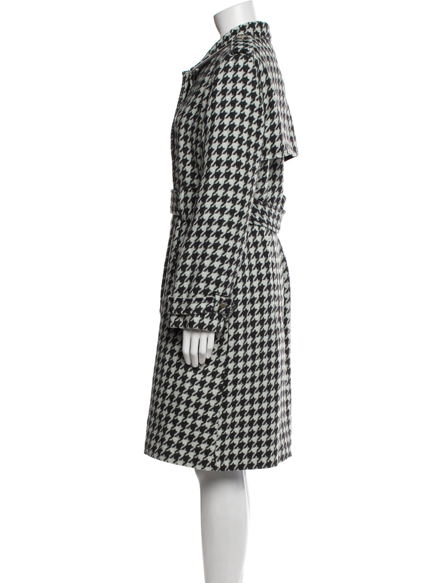 Emporio Armani Wool Houndstooth Print Skirt Set