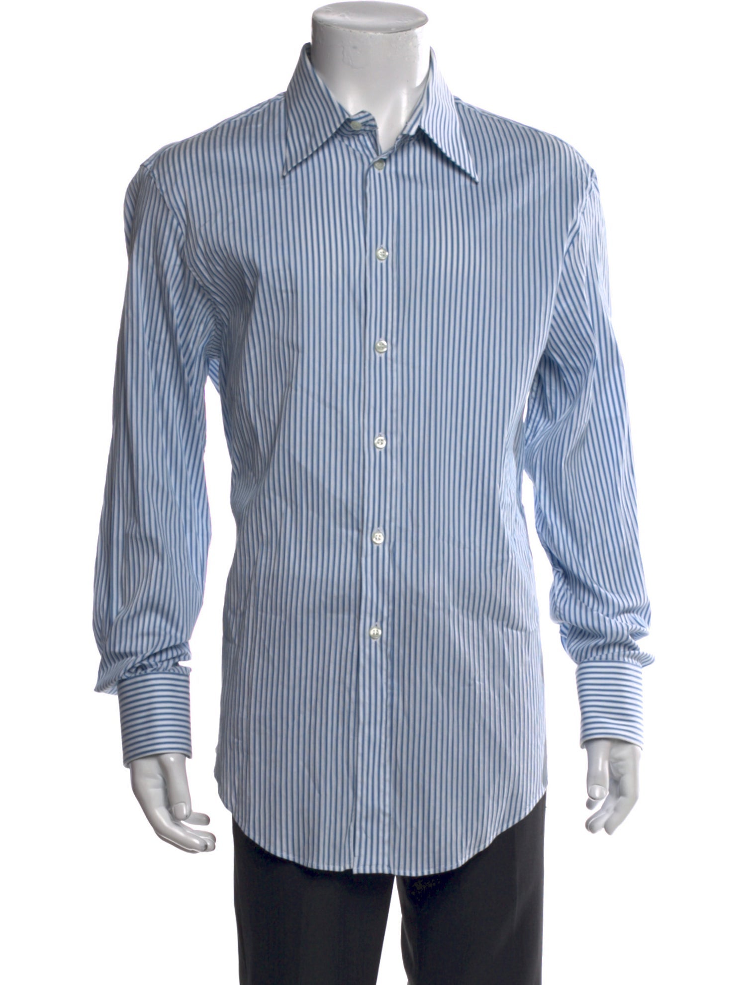 Emporio Armani Striped Long Sleeve Dress Shirt