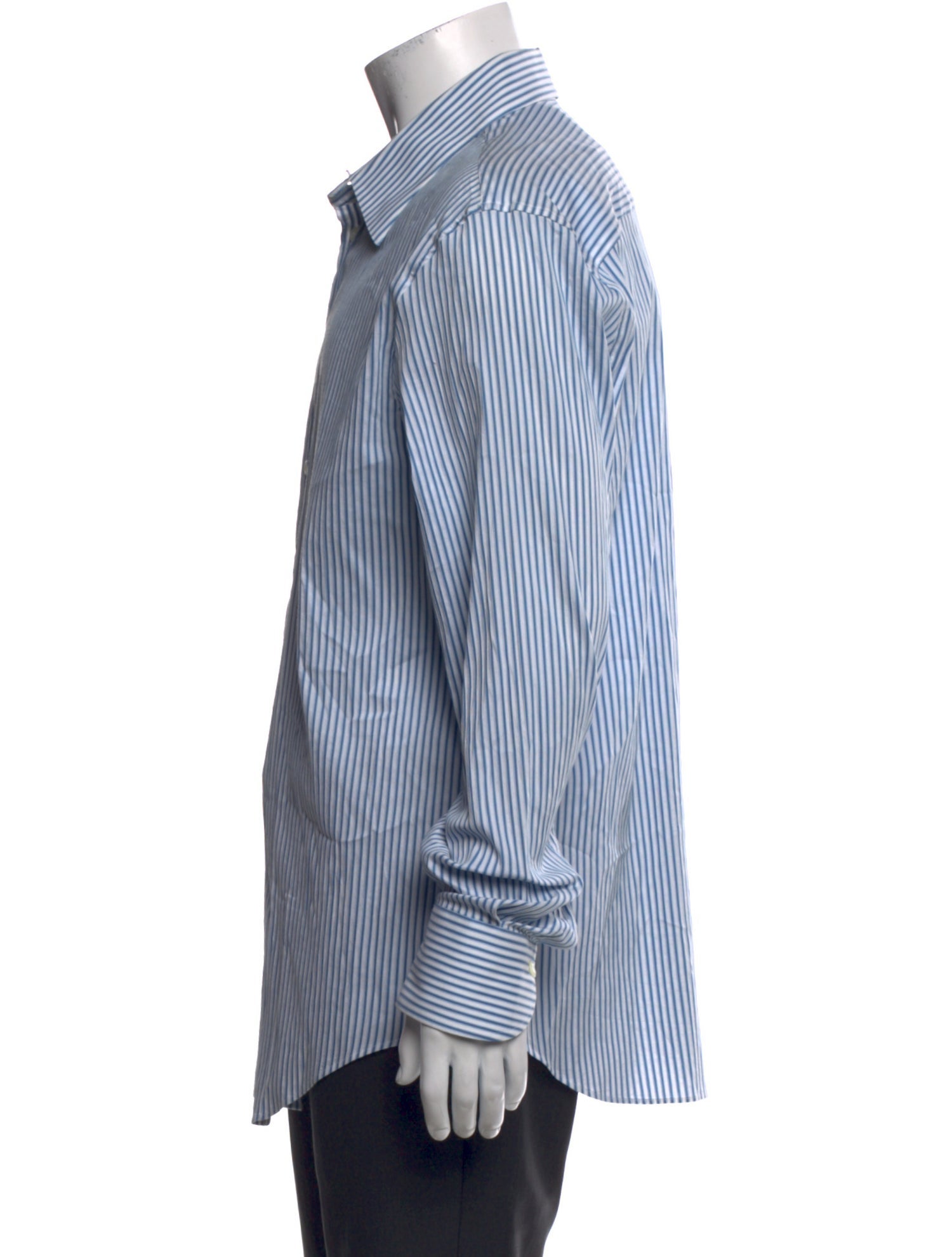 Emporio Armani Striped Long Sleeve Dress Shirt