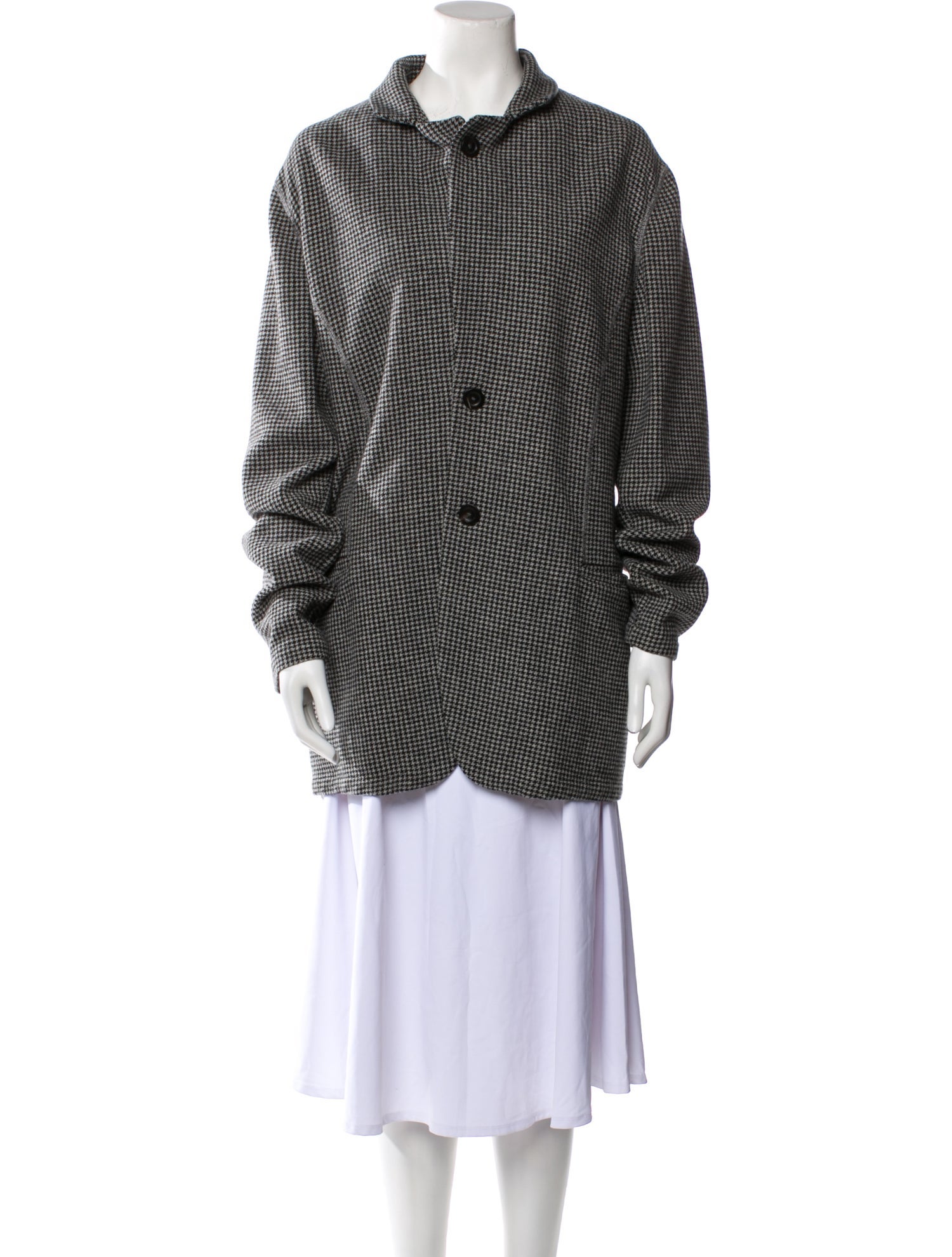 Emporio Armani Virgin Wool Plaid Print Evening Jacket