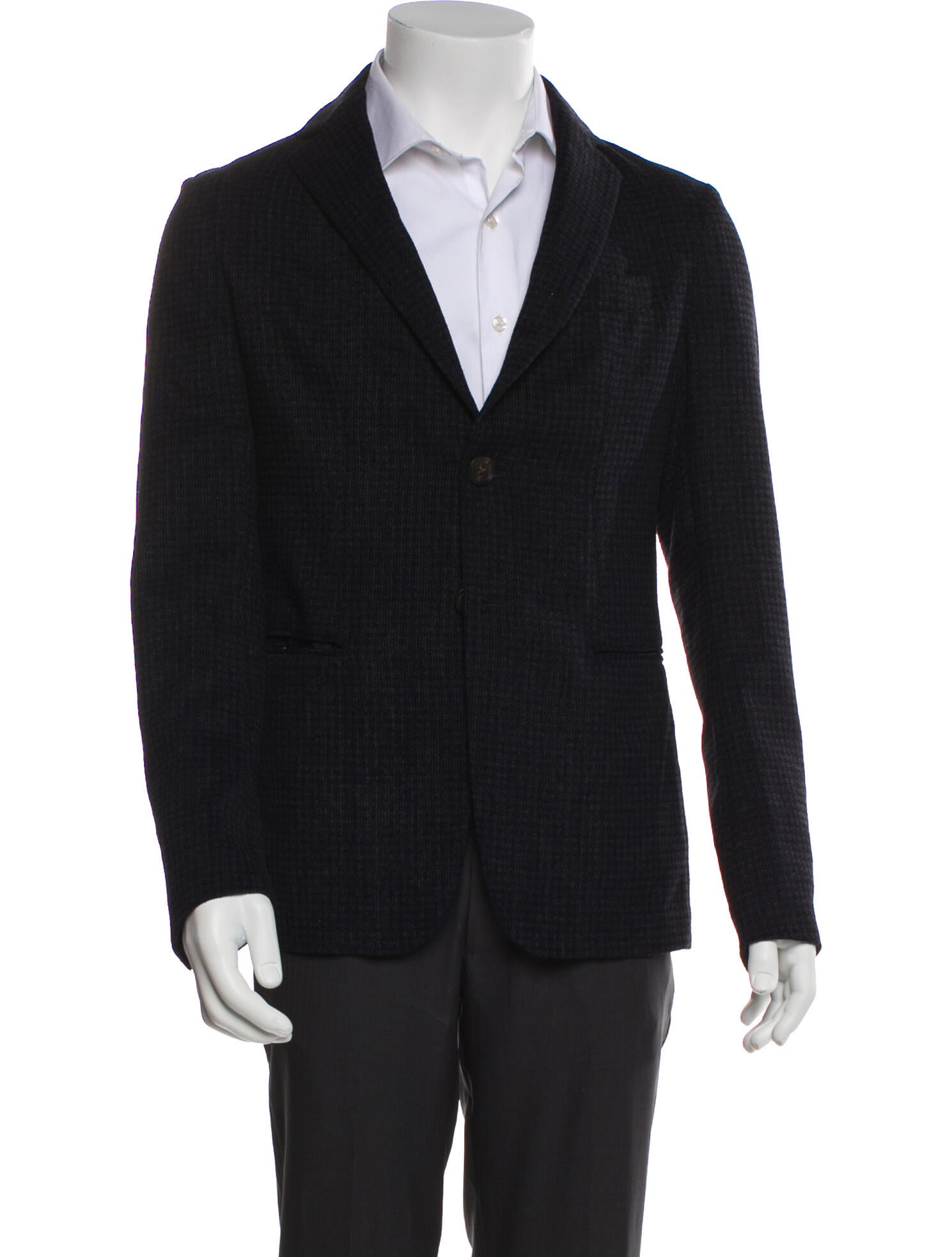 Emporio Armani Plaid Print Coat