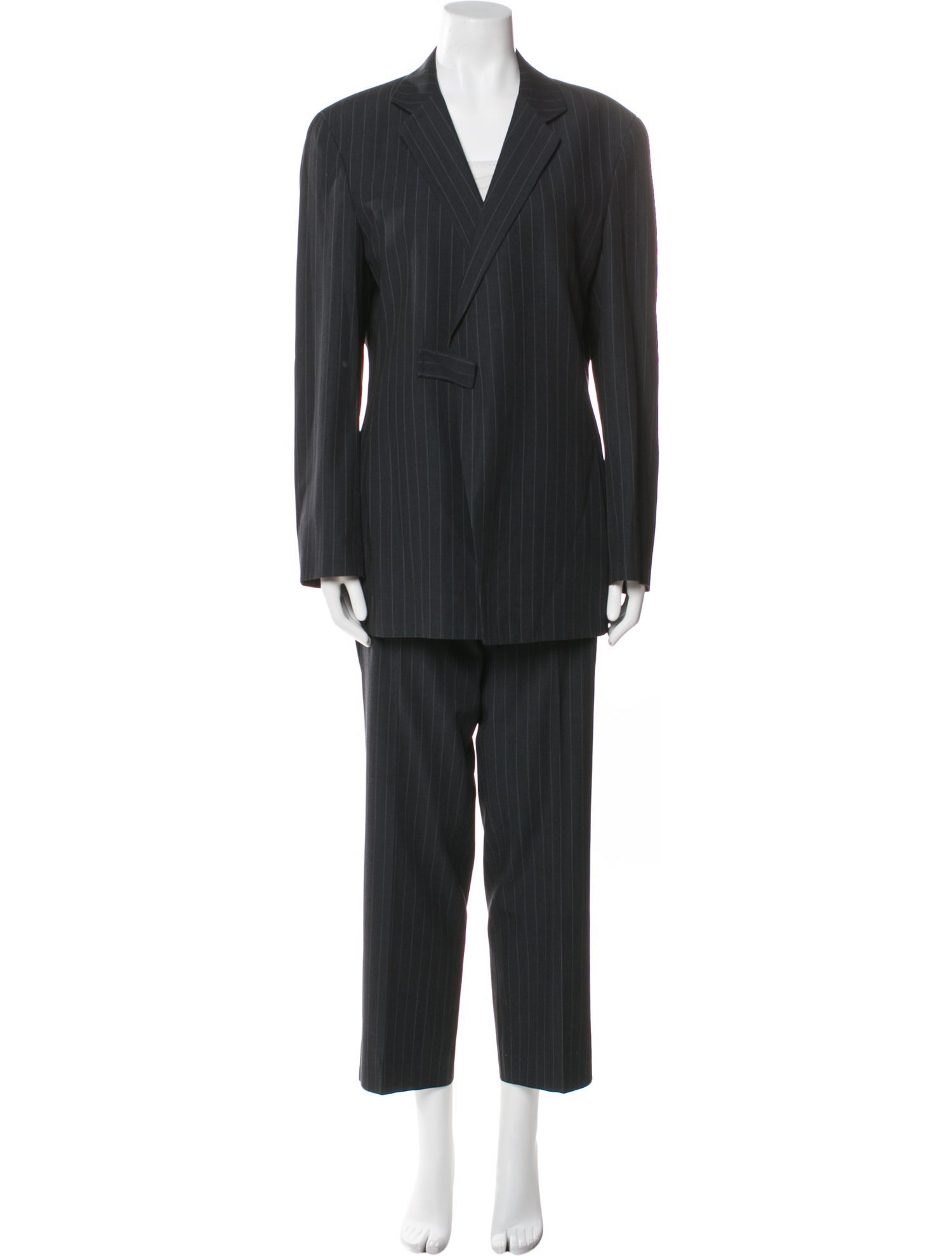 Emporio Armani Virgin Wool Striped Pantsuit