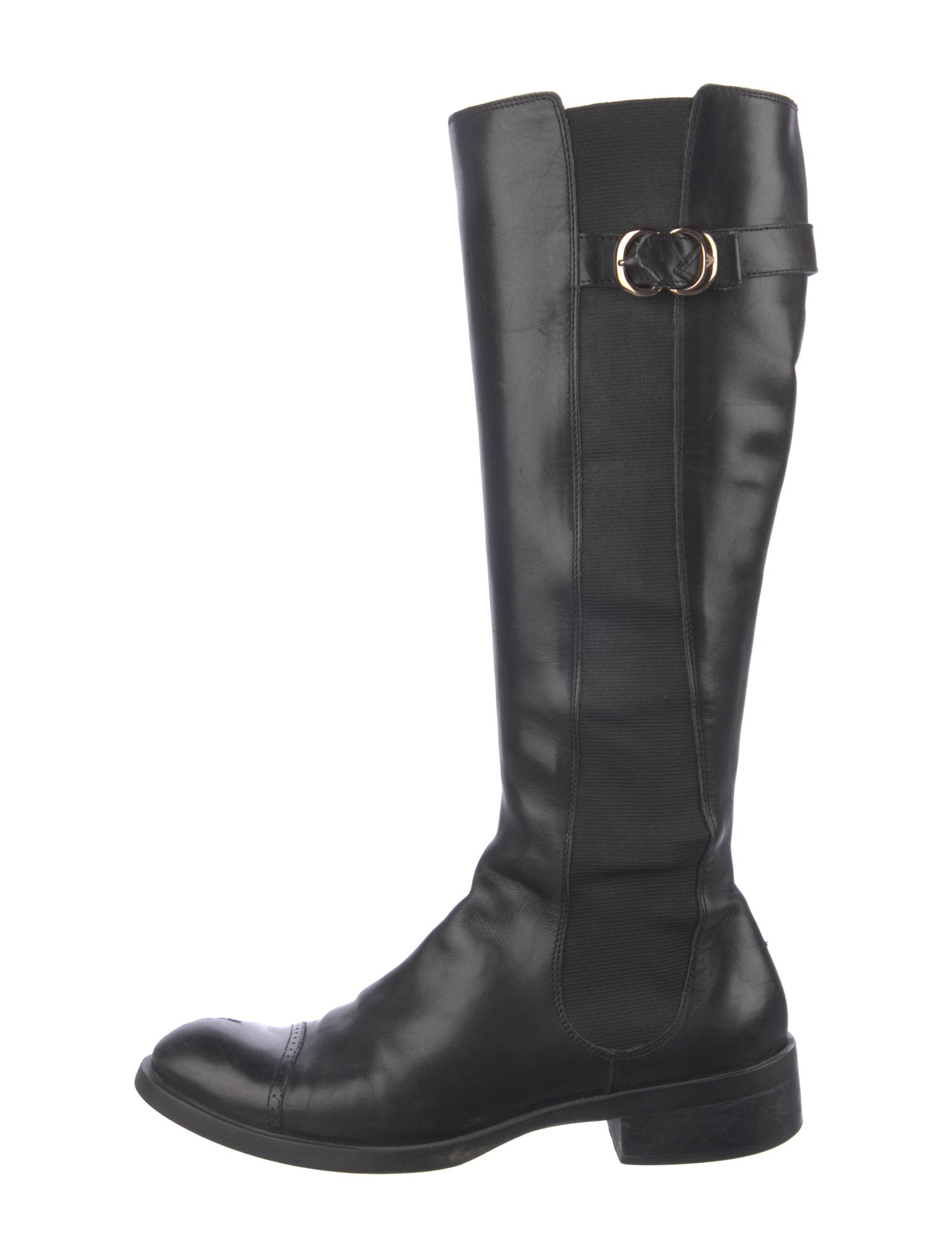 Emporio Armani Leather Riding Boots