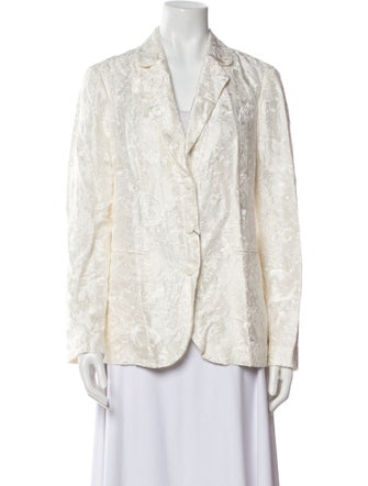 Emporio Armani Silk Floral Print Blazer