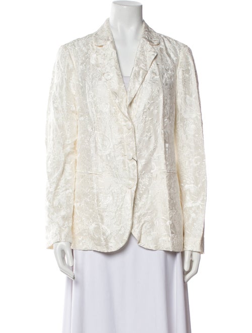 Emporio Armani Silk Floral Print Blazer