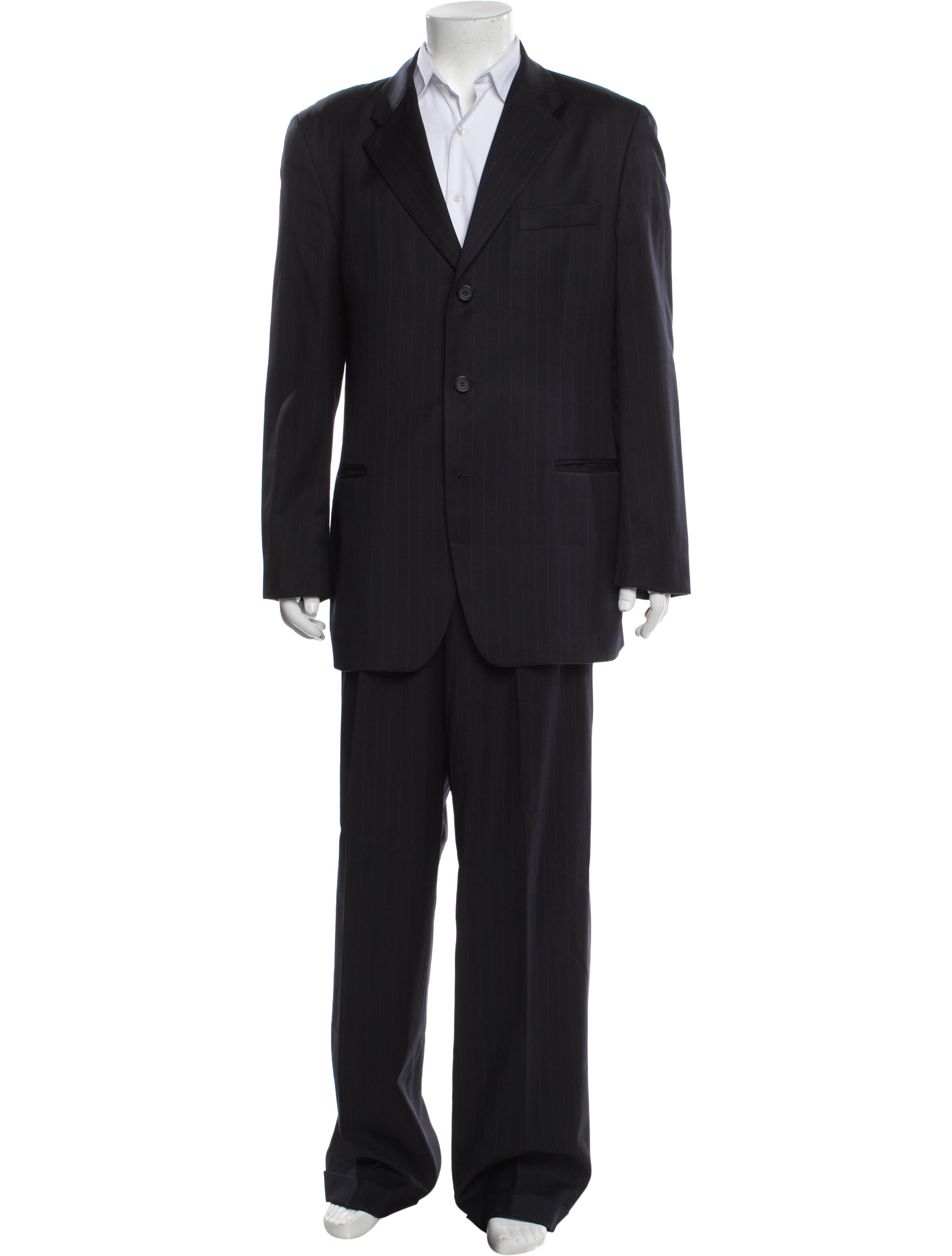 Emporio Armani Virgin Wool Striped Two-Piece Blazer