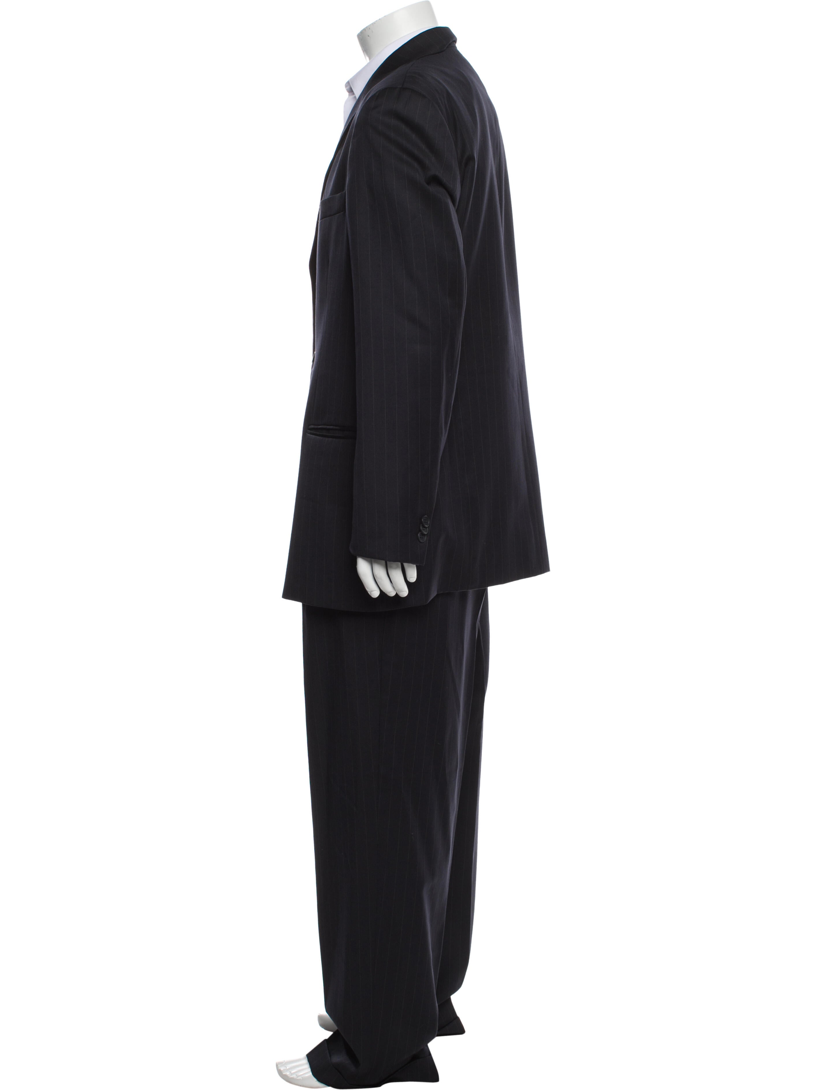 Emporio Armani Virgin Wool Striped Two-Piece Blazer