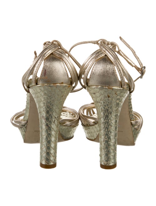 Emporio Armani Embossed Leather D'Orsay Pumps