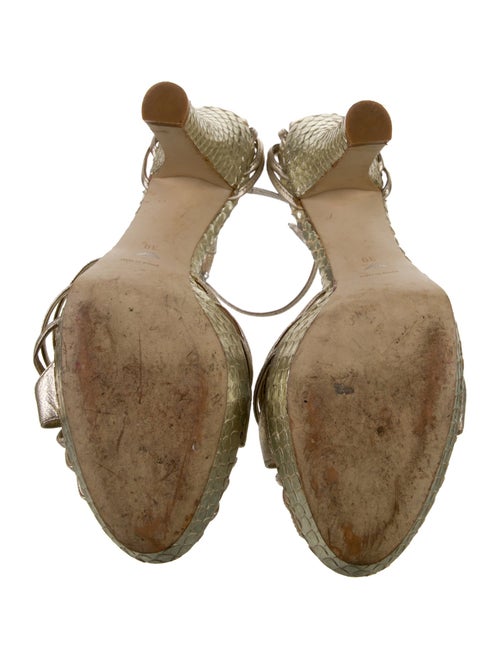 Emporio Armani Embossed Leather D'Orsay Pumps