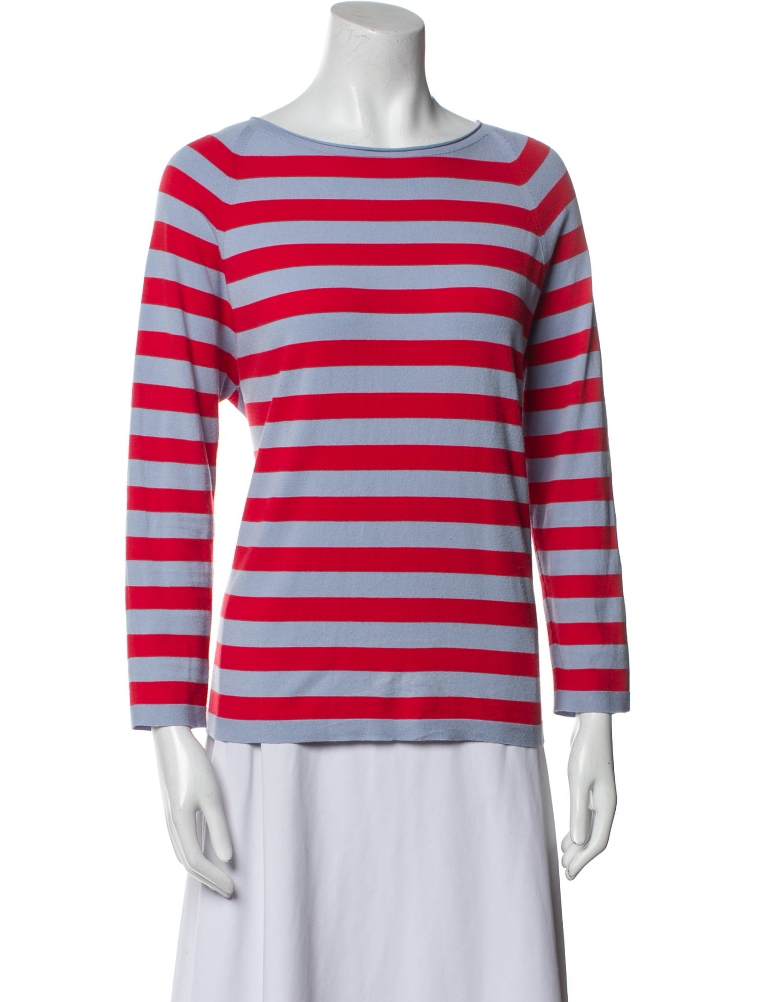 Emporio Armani Striped Scoop Neck Sweater