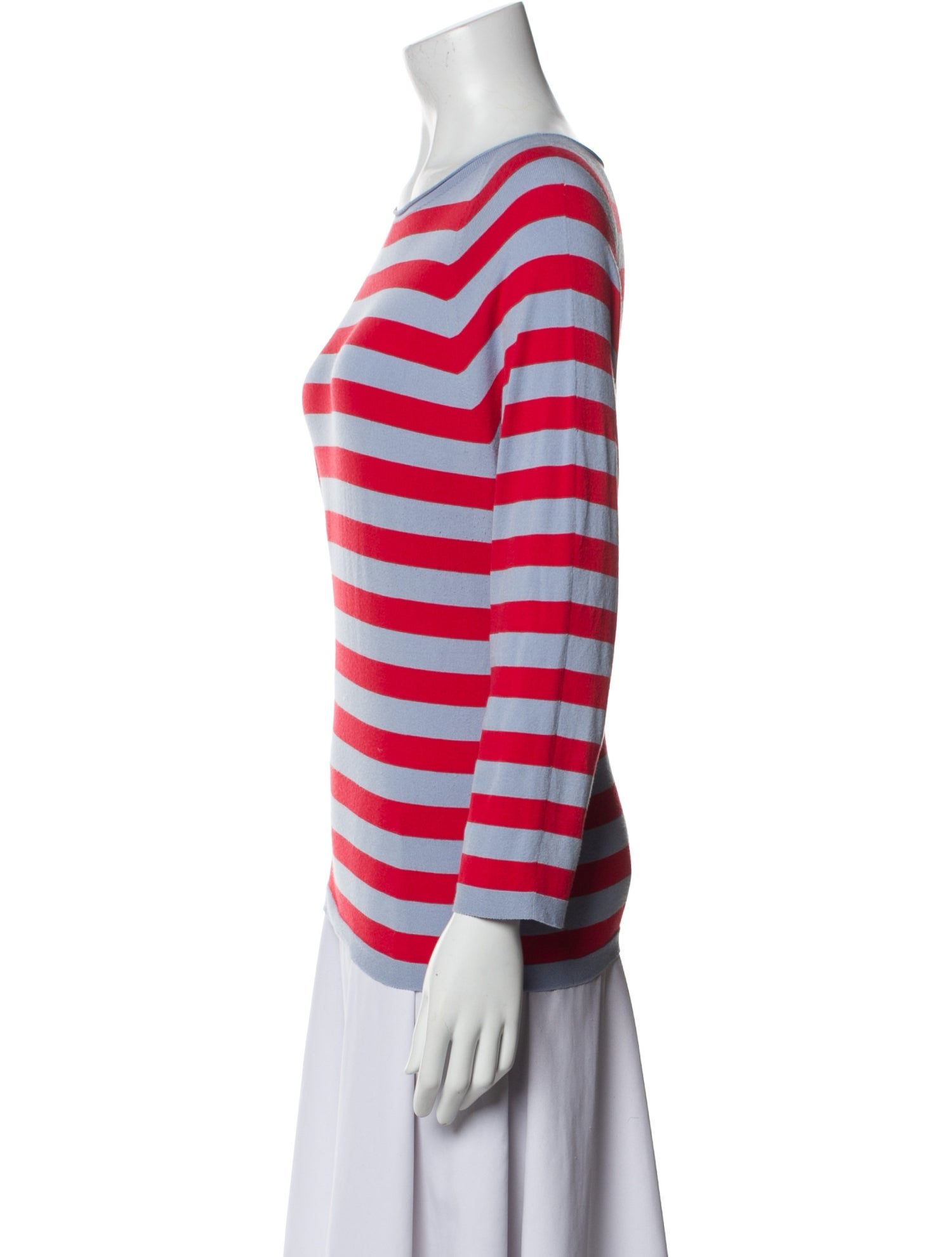 Emporio Armani Striped Scoop Neck Sweater