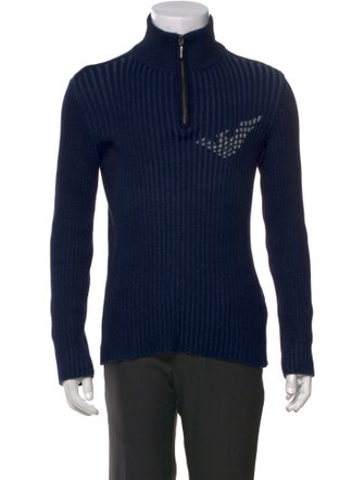 Emporio Armani Mock Neck Long Sleeve Pullover