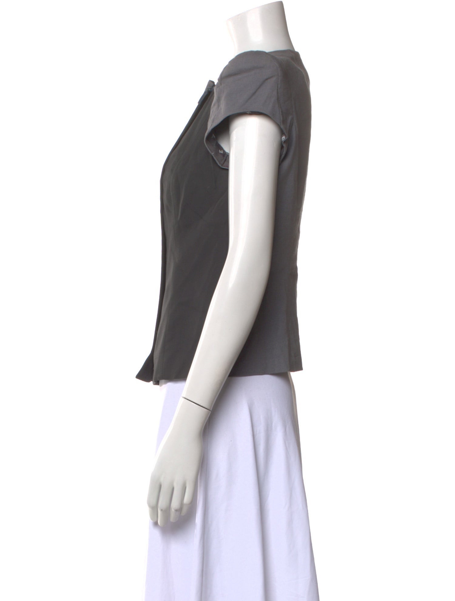 Emporio Armani Linen Crew Neck Blouse