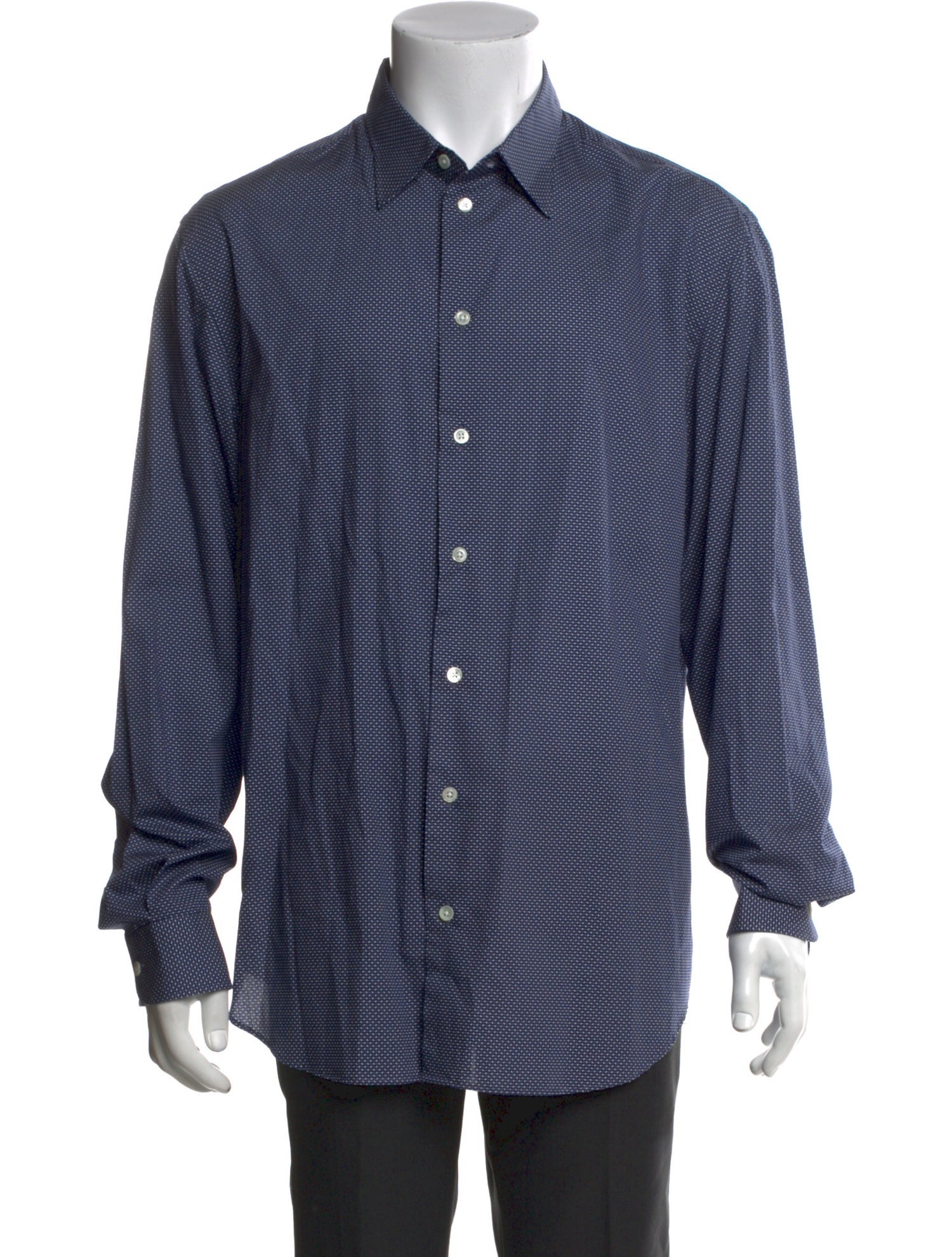 Emporio Armani Printed Long Sleeve Dress Shirt