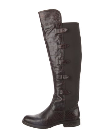 Emporio Armani Leather Riding Boots