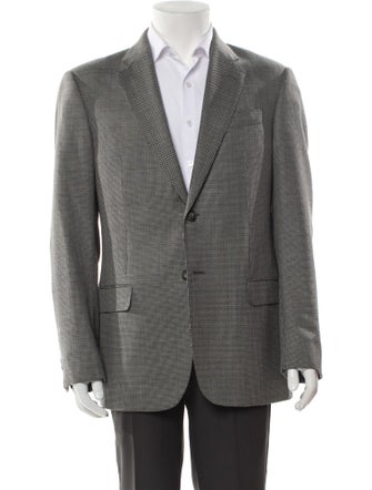 Emporio Armani Virgin Wool Polka Dot Print Blazer