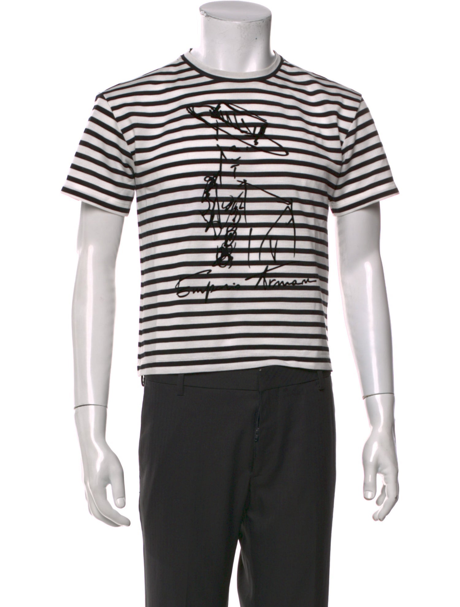 Emporio Armani Striped Crew Neck T-Shirt
