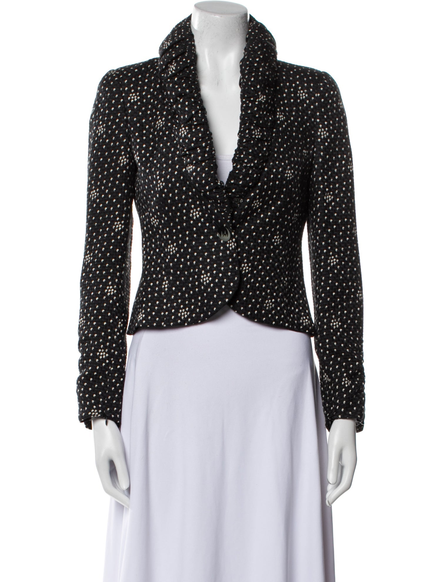Emporio Armani Silk Polka Dot Print Evening Jacket