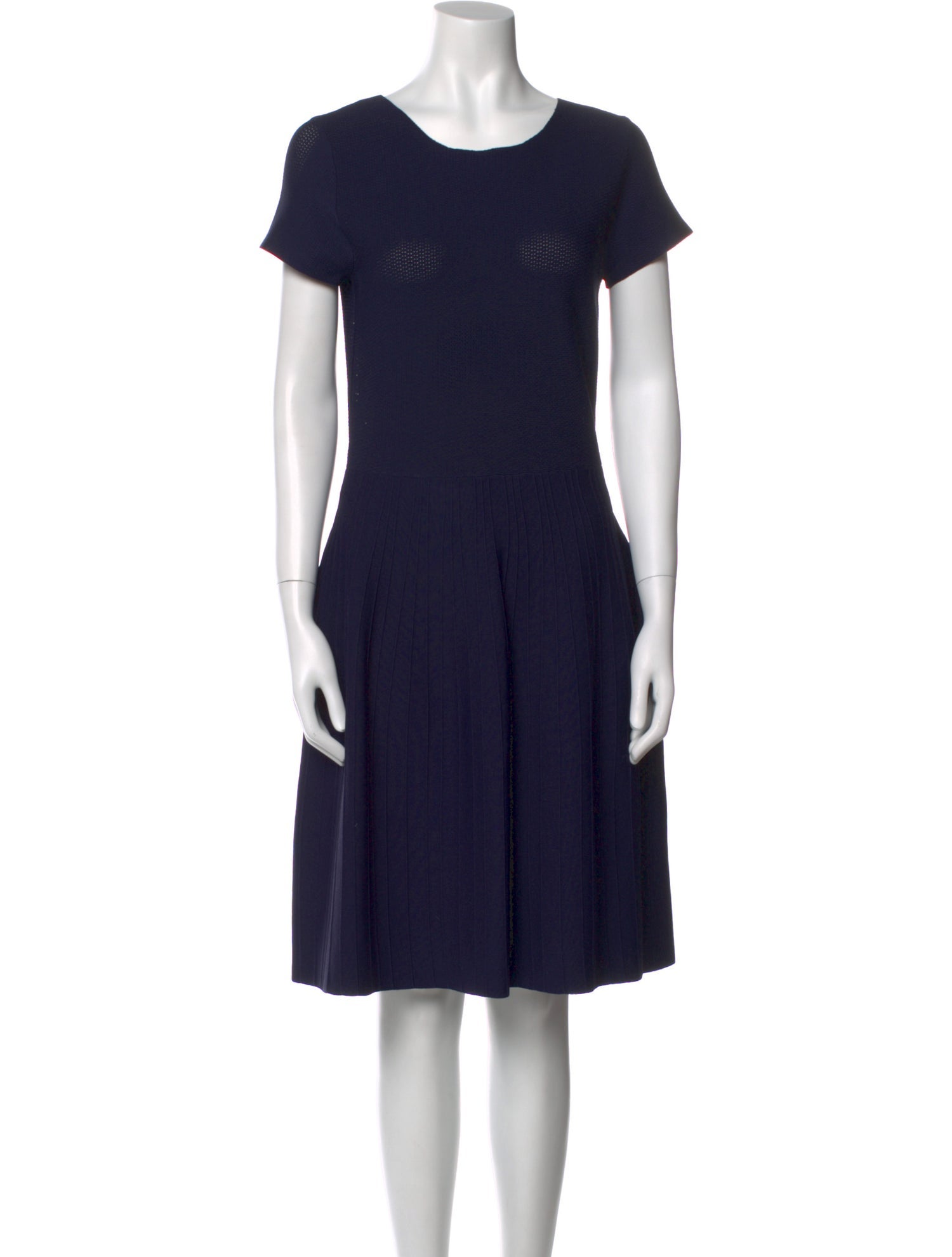 Emporio Armani Scoop Neck Knee-Length Dress