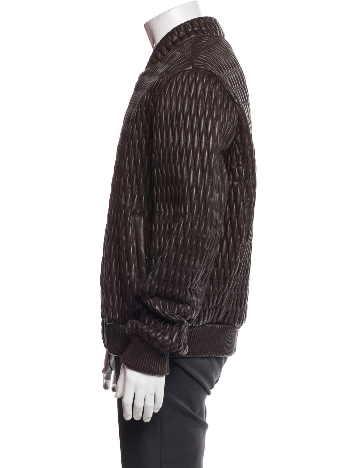 Emporio Armani Lamb Leather Bomber Jacket