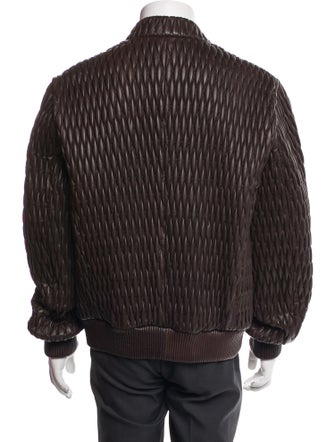 Emporio Armani Lamb Leather Bomber Jacket