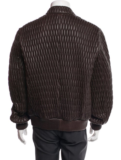 Emporio Armani Lamb Leather Bomber Jacket