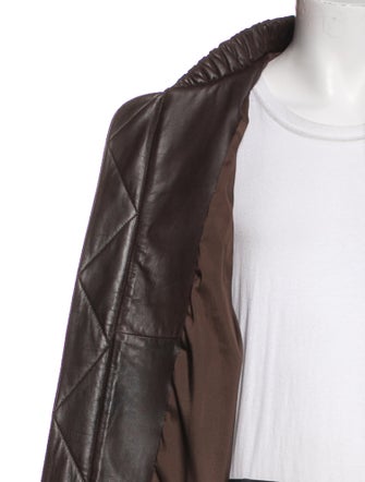 Emporio Armani Lamb Leather Bomber Jacket