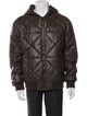 Emporio Armani Lamb Leather Puffer Coat