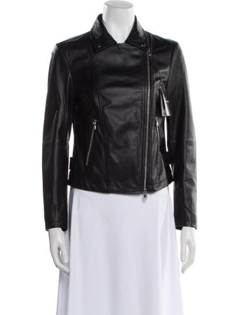 Emporio Armani Lamb Leather Biker Jacket