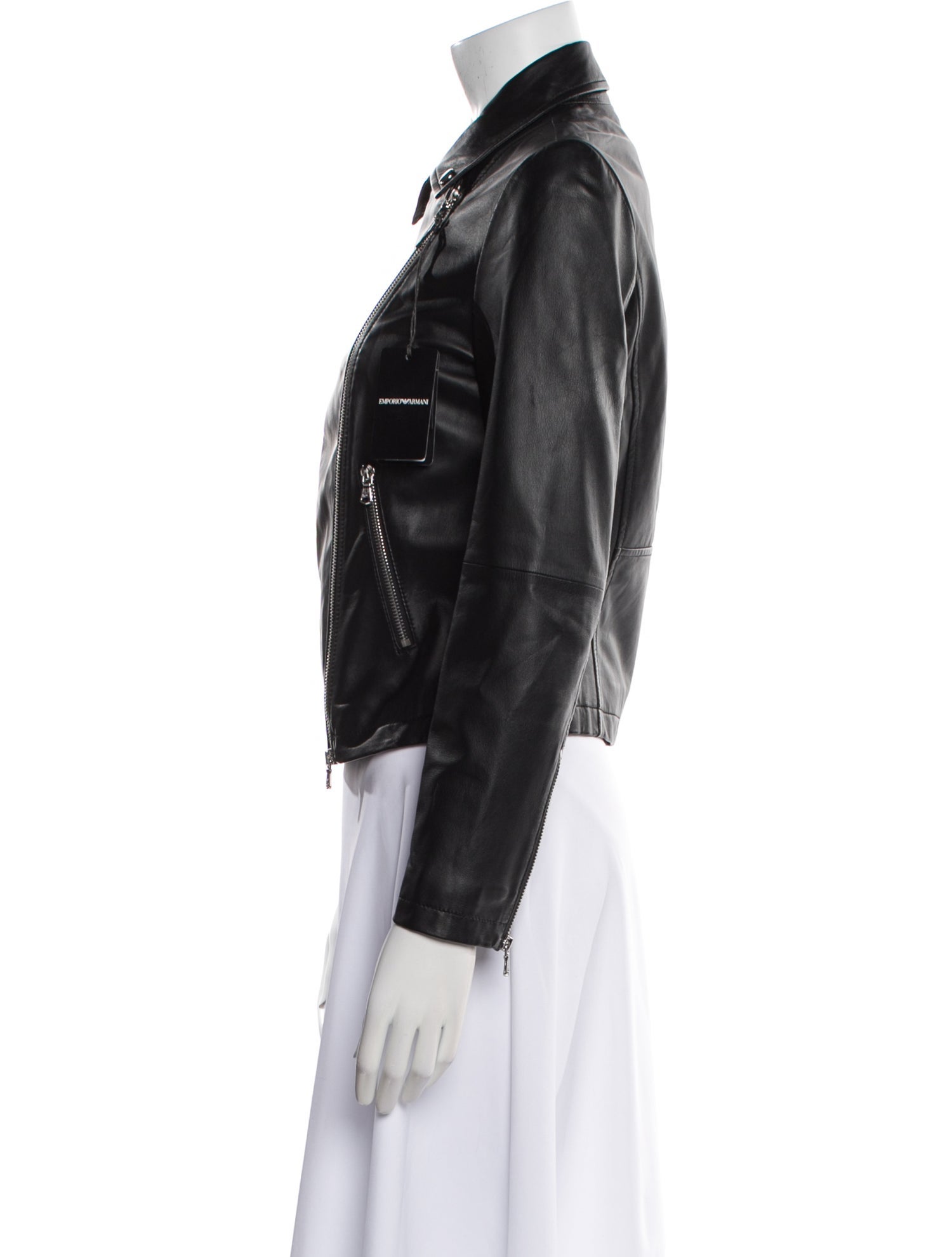 Emporio Armani Lamb Leather Biker Jacket