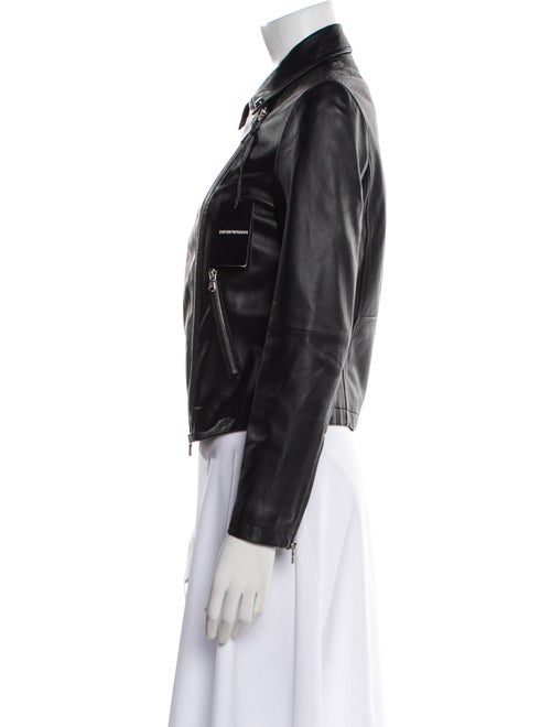 Emporio Armani Lamb Leather Biker Jacket