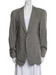 Emporio Armani Virgin Wool Plaid Print Blazer