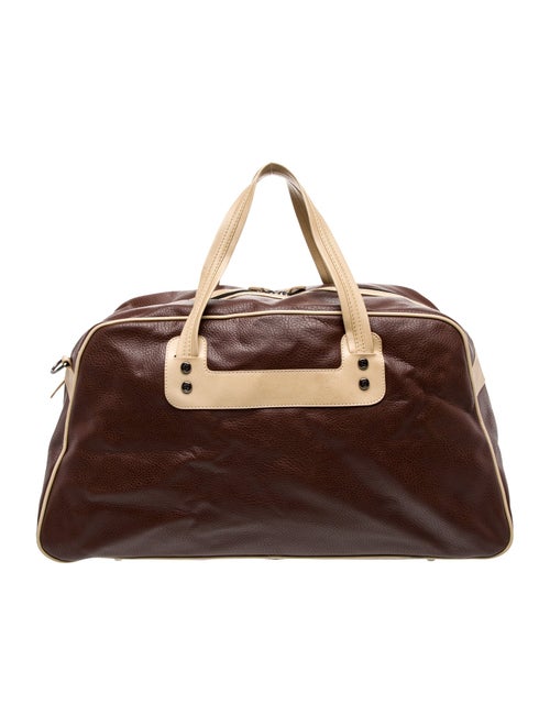 Emporio Armani Leather Weekender Bag