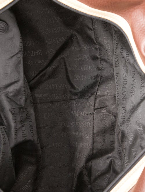 Emporio Armani Leather Weekender Bag