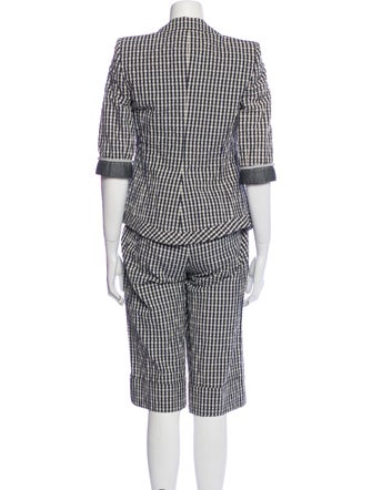 Emporio Armani Plaid Print Short Set