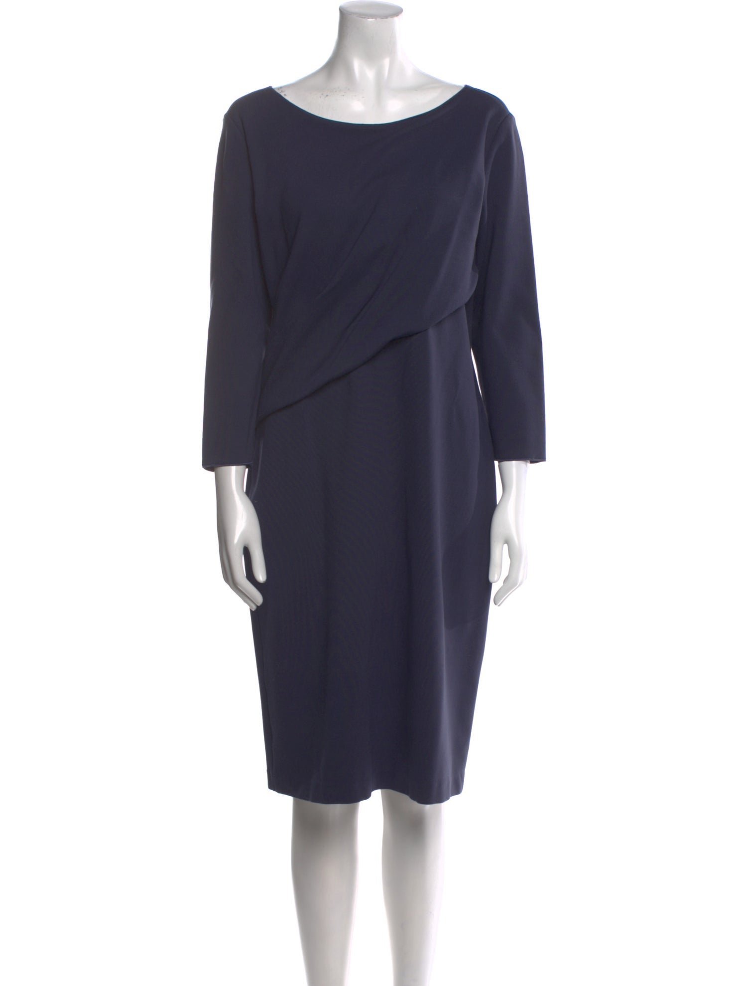 Emporio Armani Bateau Neckline Knee-Length Dress