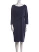 Emporio Armani Bateau Neckline Knee-Length Dress