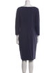 Emporio Armani Bateau Neckline Knee-Length Dress