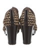 Emporio Armani Calf Hair Animal Print Lace-Up Boots
