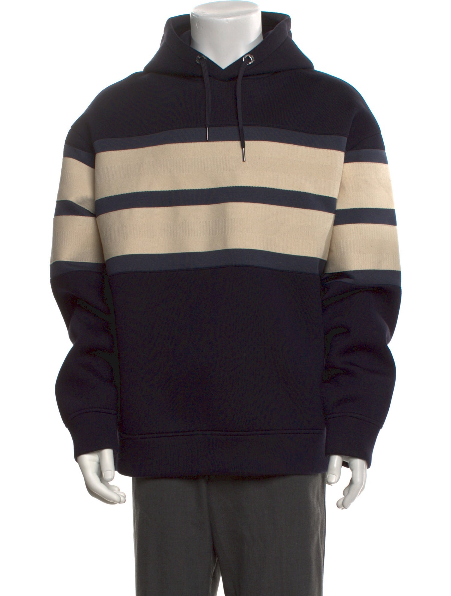 Emporio Armani Striped Crew Neck Hoodie