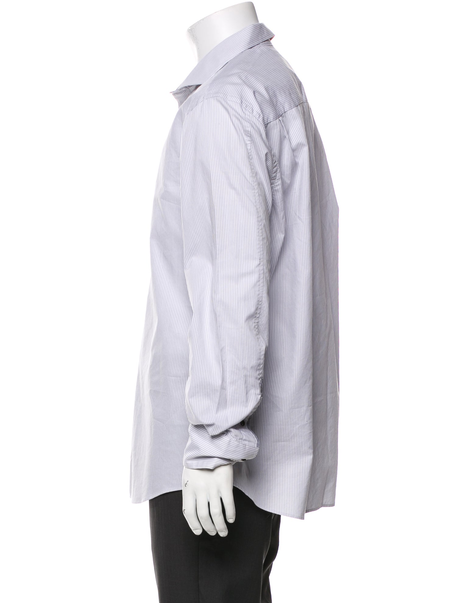 Emporio Armani Striped Long Sleeve Dress Shirt