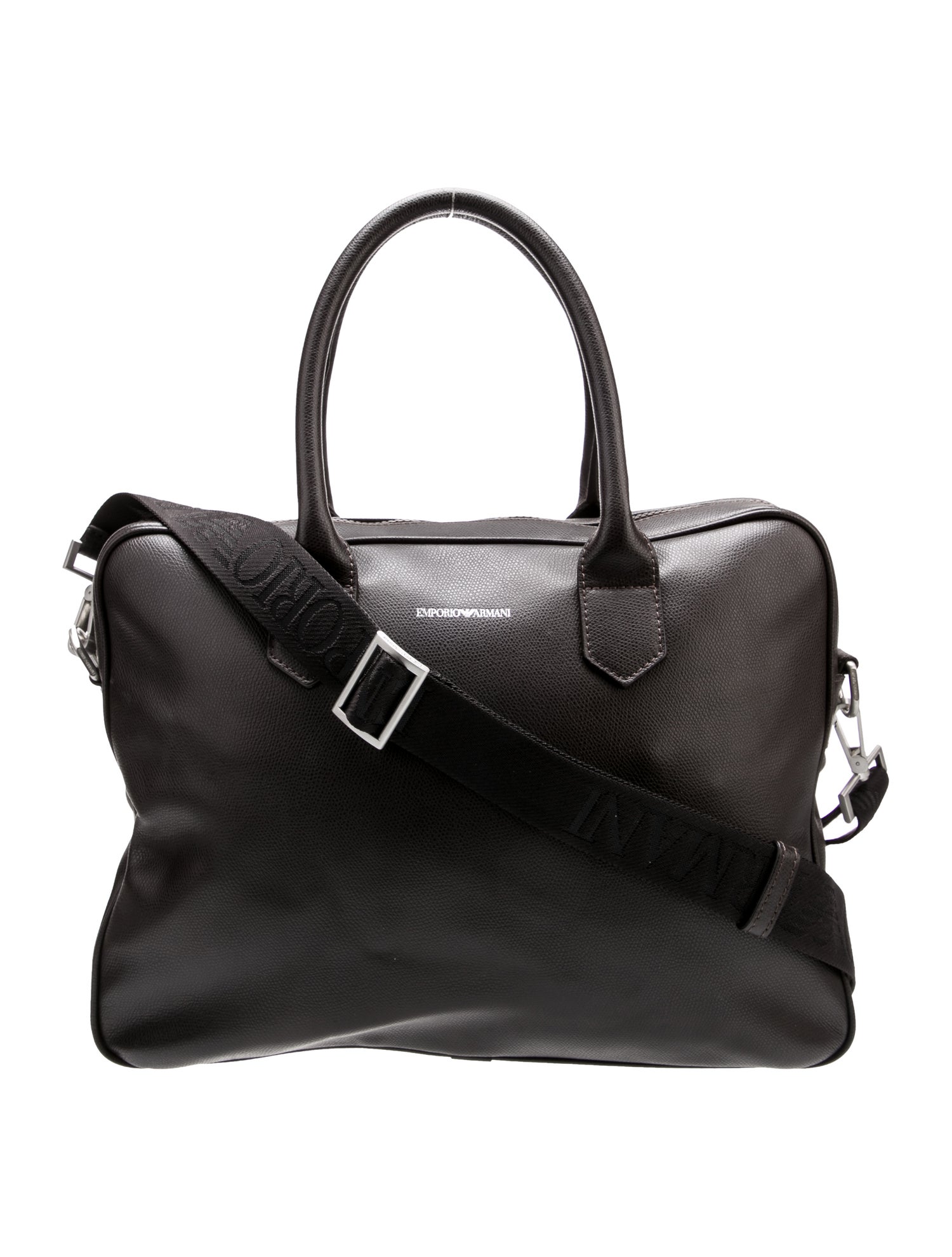 Emporio Armani Leather Messenger Bag