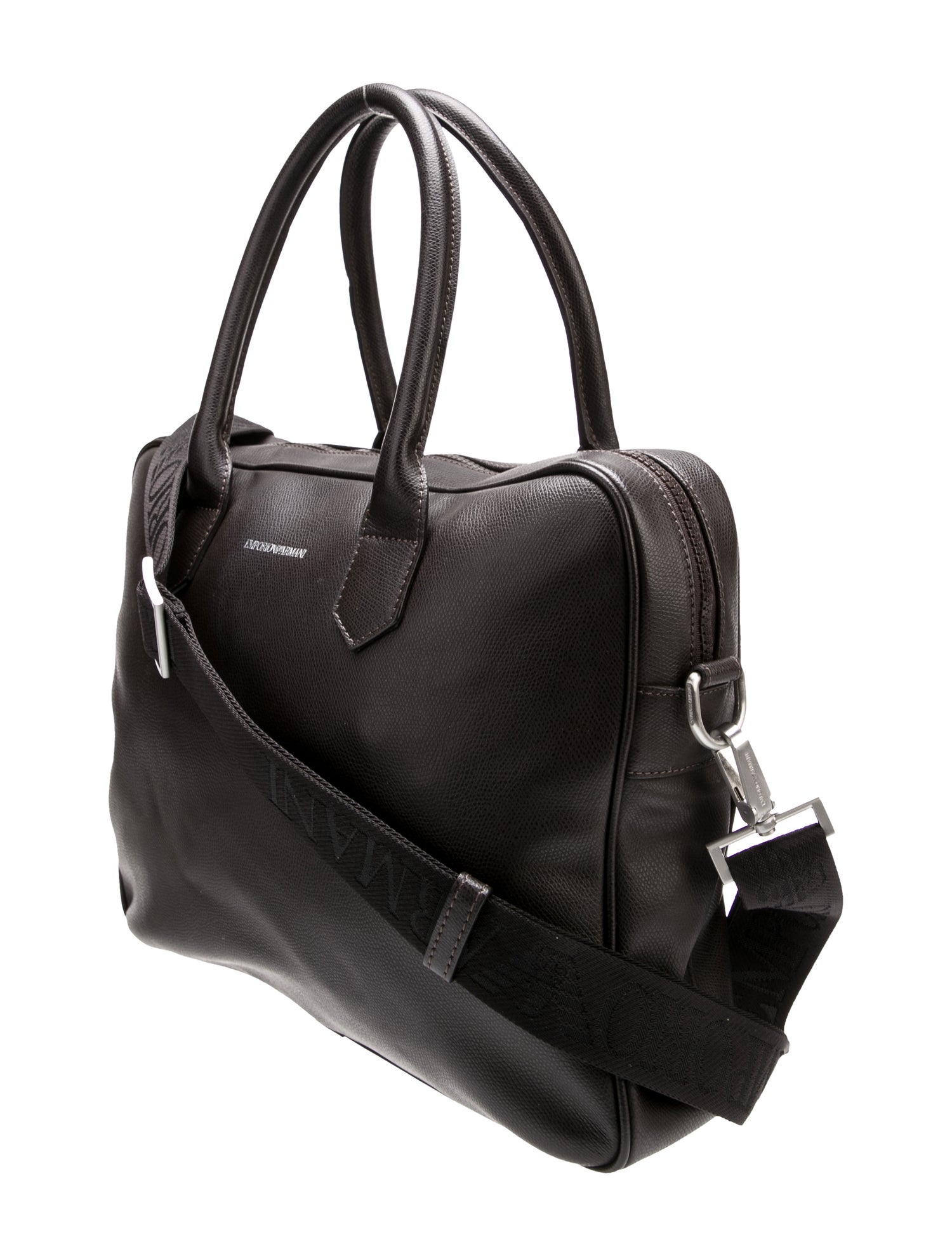 Emporio Armani Leather Messenger Bag