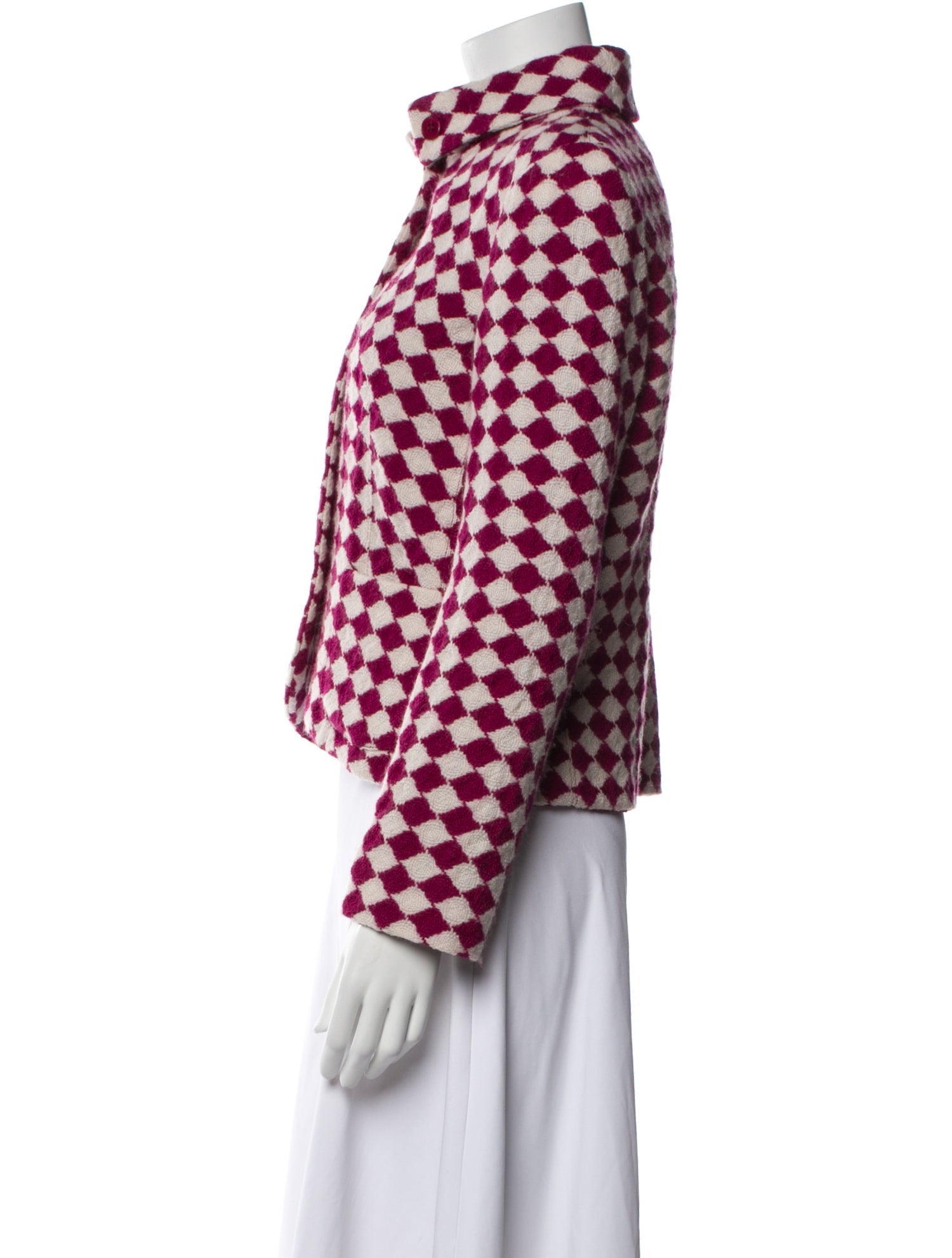 Emporio Armani Wool Plaid Print Blazer