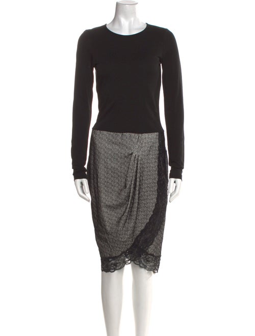 Emporio Armani Crew Neck Midi Length Dress