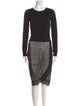 Emporio Armani Crew Neck Midi Length Dress