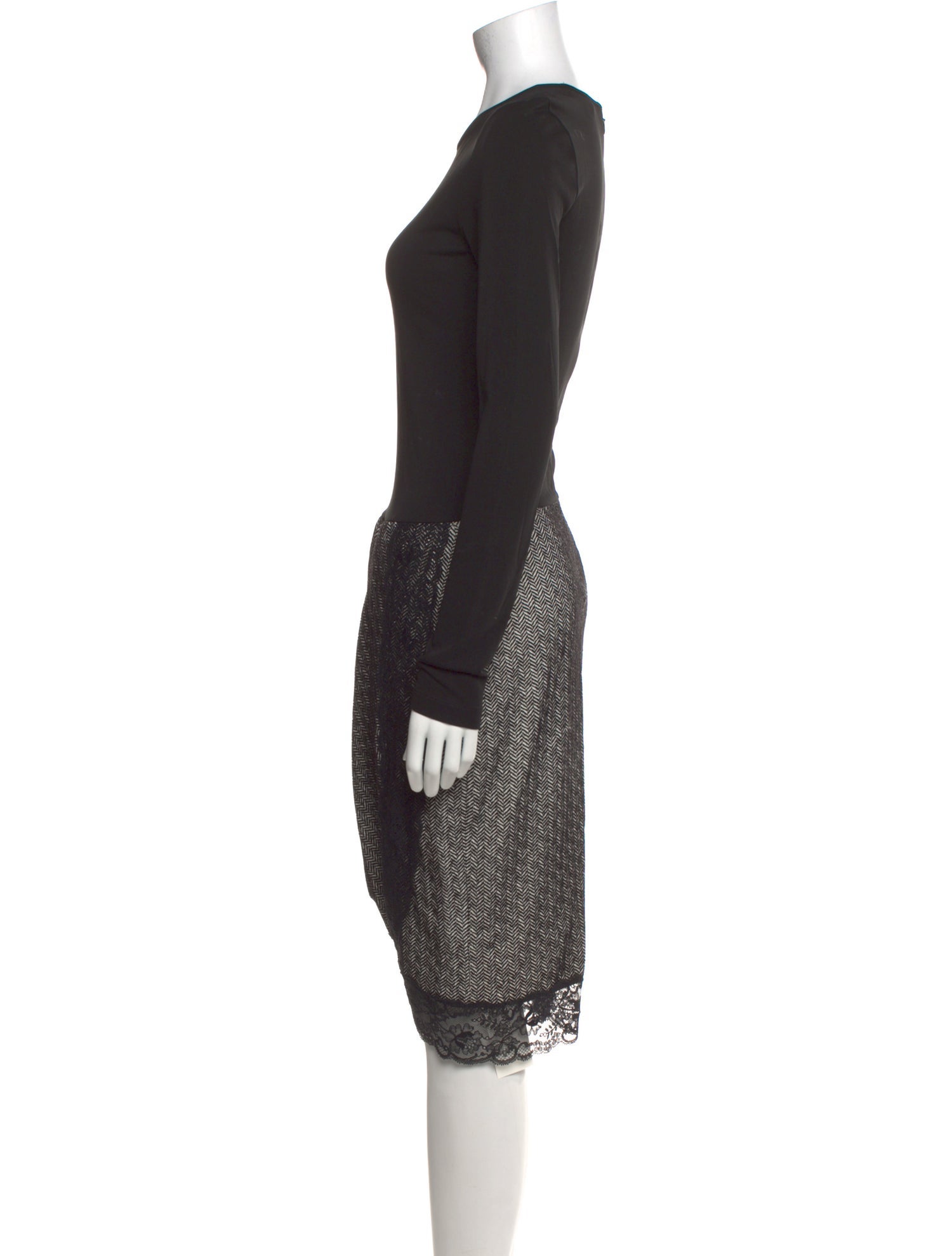 Emporio Armani Crew Neck Midi Length Dress