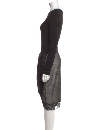 Emporio Armani Crew Neck Midi Length Dress